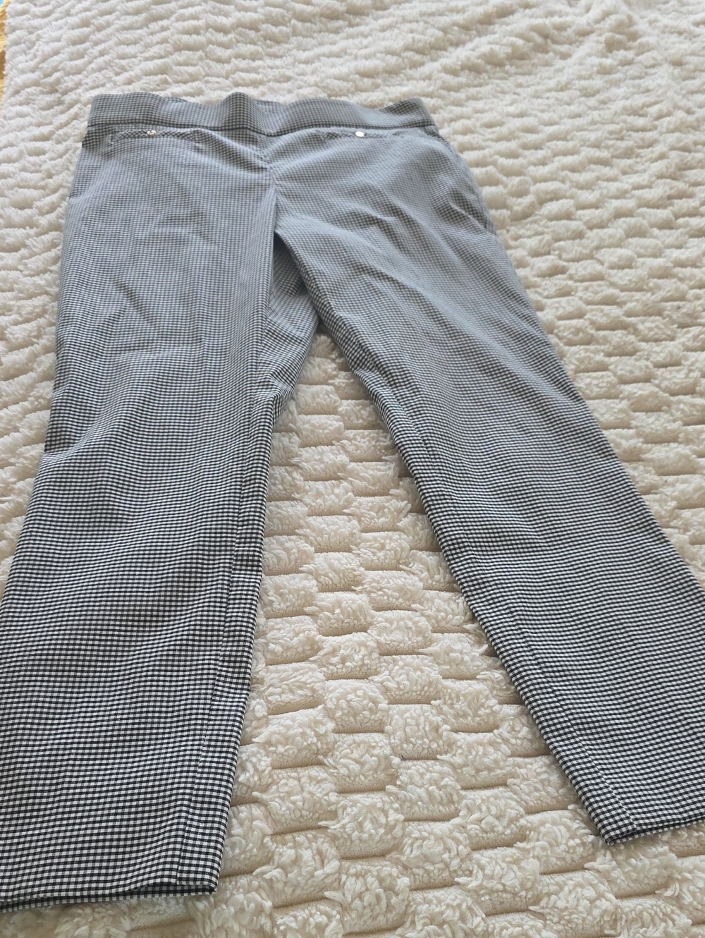 Anne Klein Black and White Gingham Pants